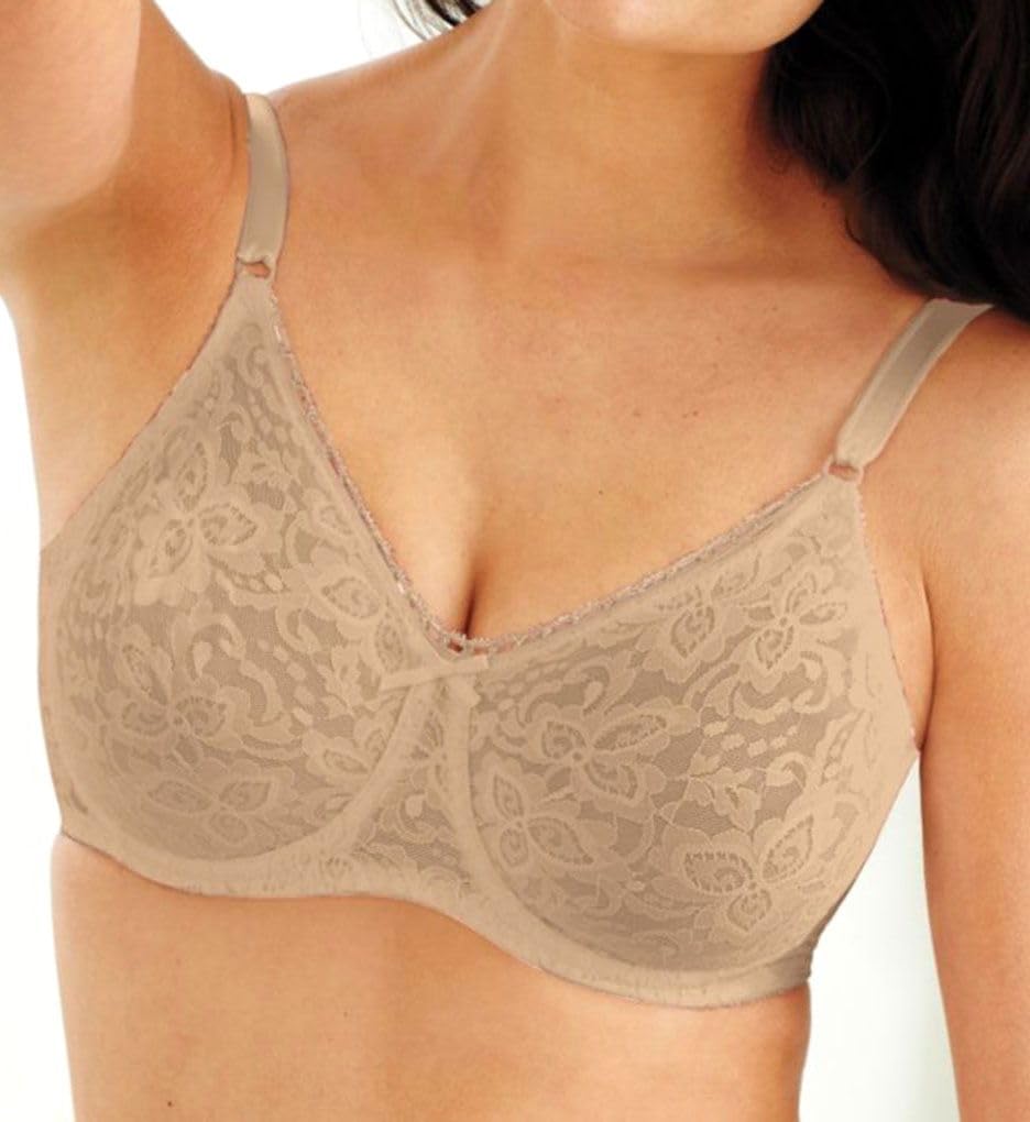 Bali Women's N Smooth Stretch Lace Underwire Bra Df3432, Nude, 36D
