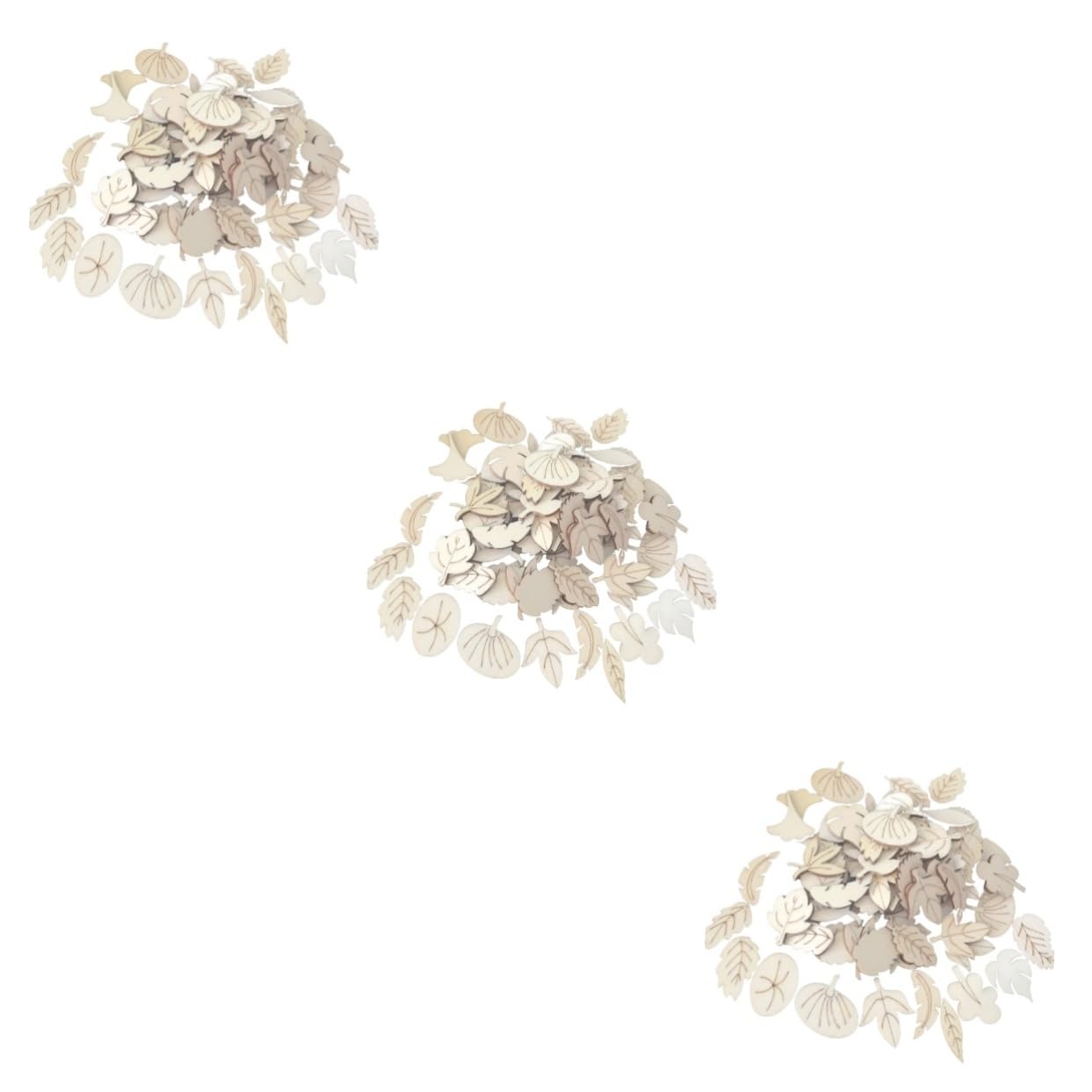 DOITOOL 3 Series Rodajas De Madera En Forma De Hoja Largo Suministros Fiesta Decoración Rústica Para Decoración Del Hogar Materiales Rebanadas Artesanía Elaboración Bambú 150 Piezas X 3