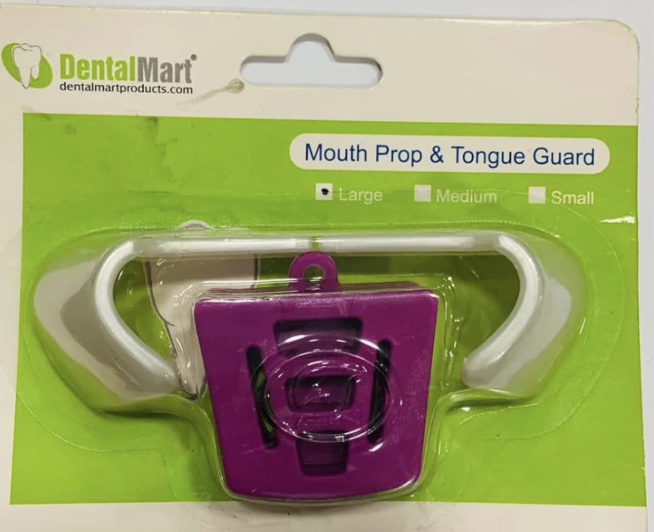 Mouth Prop Bite block & Tongue Gaurd (1 prop + Tongue guards) (LARGE)