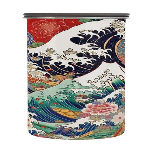 Envase para café hermético de acero inoxidable 17 oz miniatura 2