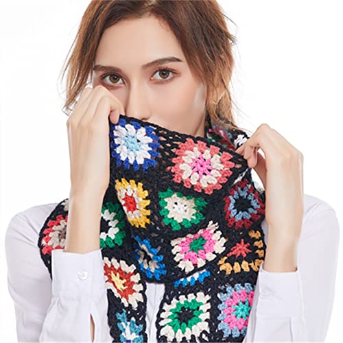 Scarf, for Creative Scarfs Knitted Women Tassel Wraps Crochet Flower Scarves for Lover