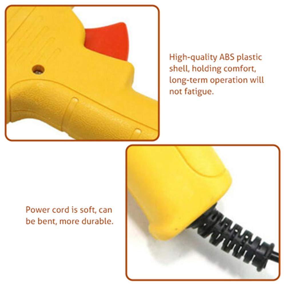 DIYARTS Kit De Soldador Pistola De Soldadura Herramienta De Reparación Automática De Soldadura De Hierro De Mano con Calefacción Interna (Yellow)