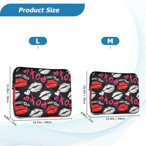 Funda acolchada para laptop de 13 pulgadas Kiss Marks miniatura 2
