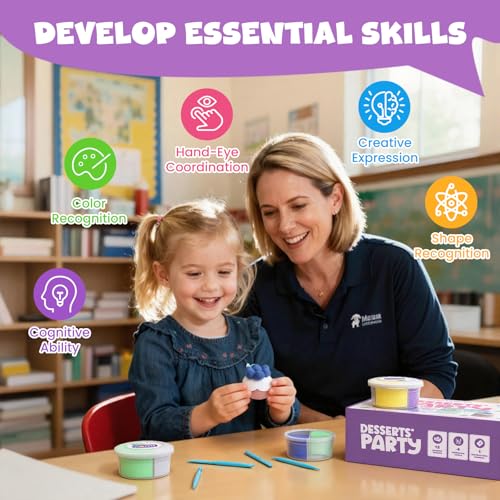 JUPITEARTH Air Dry Clay for Kids,12 Desserts Theme Party Modeling Clay Set — view 5