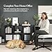 Bush Home Salinas 6 Cube Organizer in Vintage Black, Office Storage Solution, Home Organizer with Open Shelving, Compact Unit for Books and Supplies