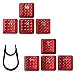 Texture Tactility Backlit Keycaps Replacement for GL Tactile Switch Logitech G813/G815/G915/G913 TKL RGB Mechanical Gaming Keyboard (WASD+Arrow Keys Red)