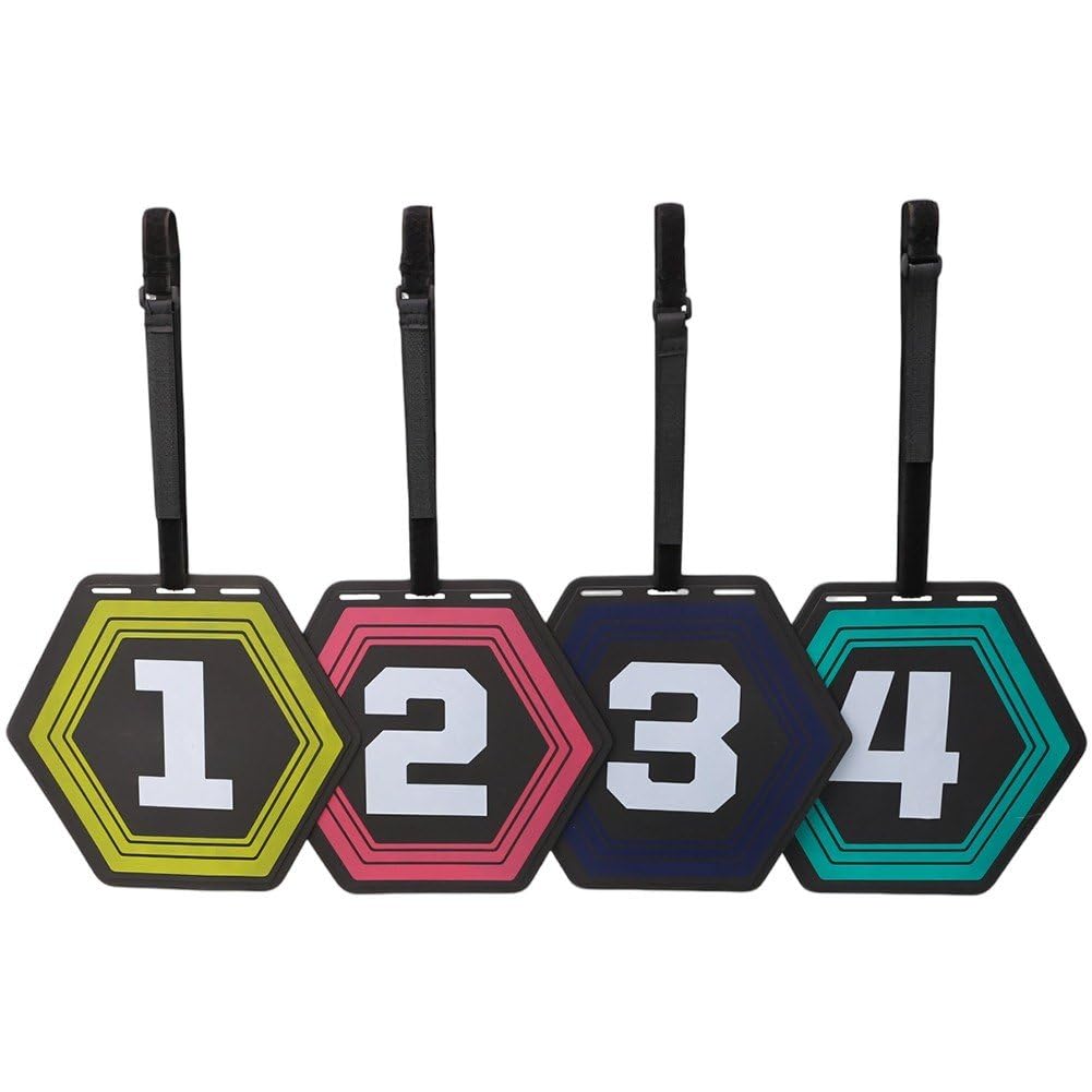 Fituenly Soccer Goal Target with Adjustable Tapes, Six-Digit Hexagonal Shooting Practice Set, Colorful Training Equipment for Baseball Football Lacrosse Hockey