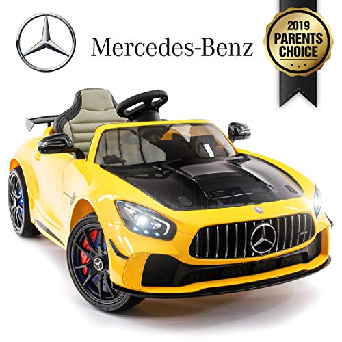 Carbon Yellow Car for Kids GT AMG Mercedes Benz , 12V Powered Kids