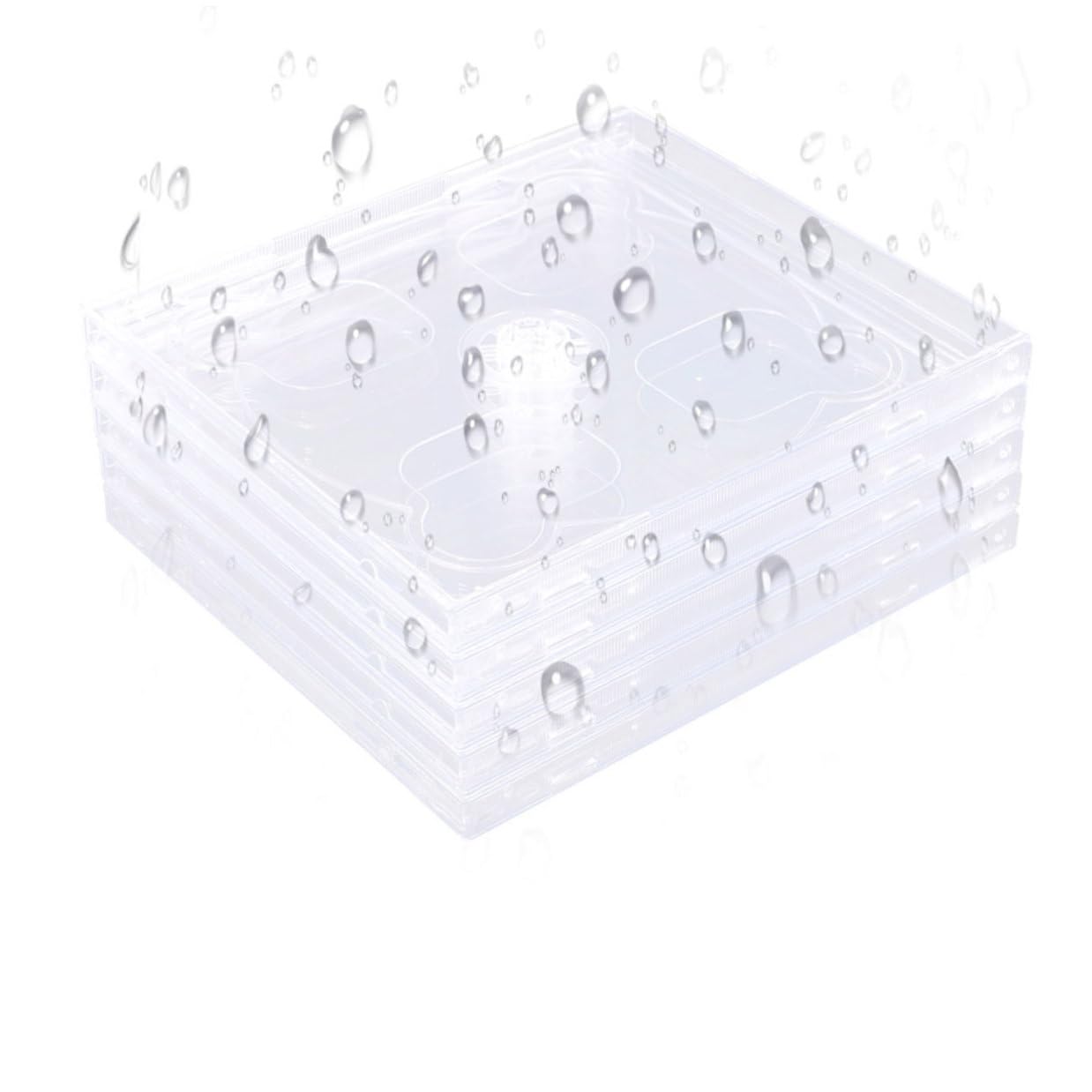 5 pièces Lot de Boîtiers CD Doubles Transparents avec Plateau Clair Assemblé Étui Standard Résistant pour Rangement Sécurisé de Disques CD et Dvd