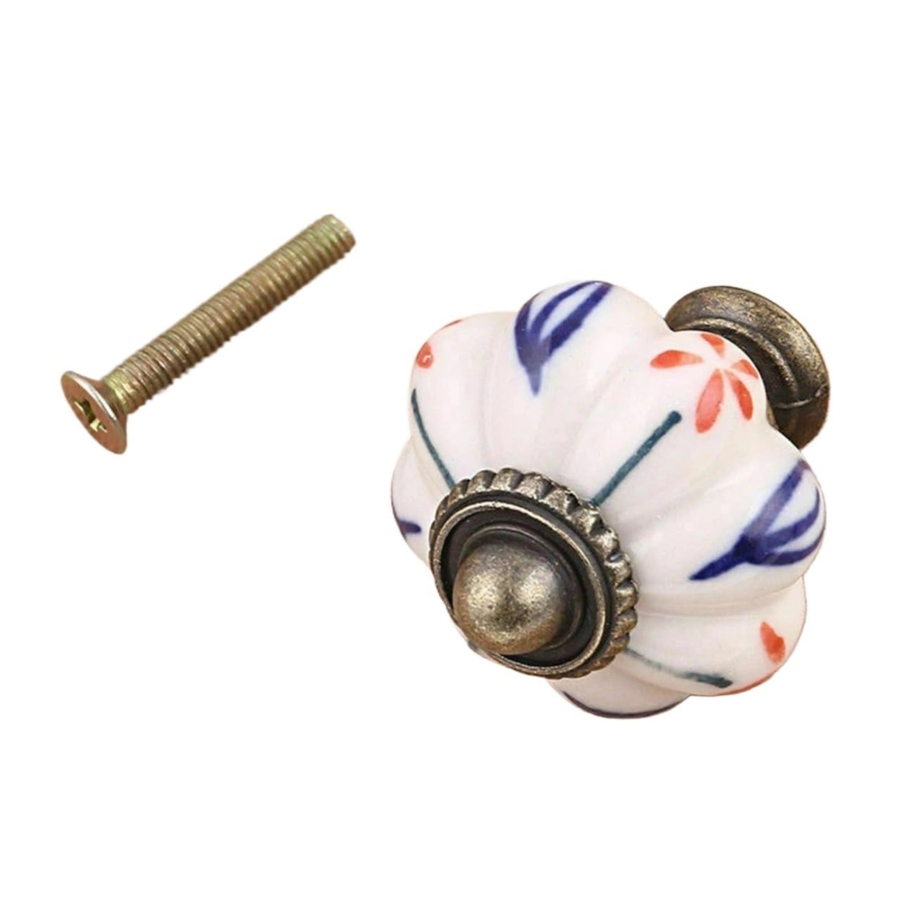 GNYVZXPLQ Ceramic Handle Drawer Knobs, 8PCS Ceramic Cupboard Door Knobs Multicolor(Color 2)