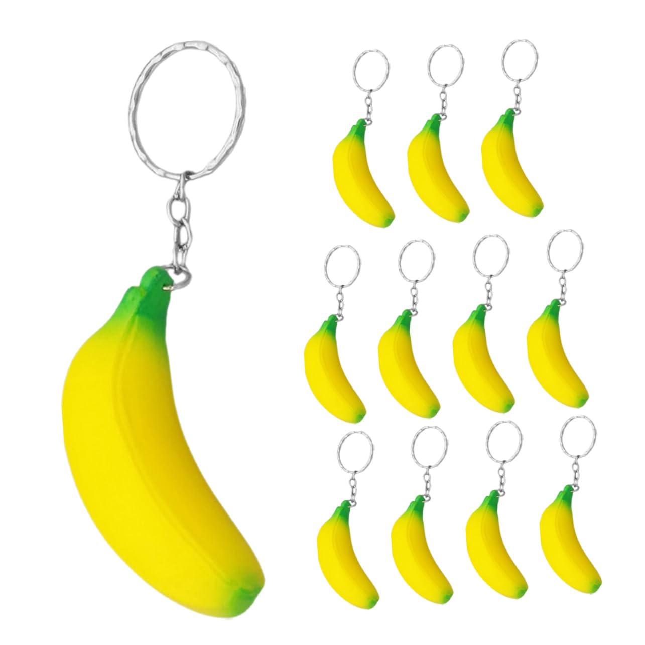 バナナカレー　キーホルダー Amazon.co.jp: CIMAXIC 12個 バナナキーホルダー バナナチャーム