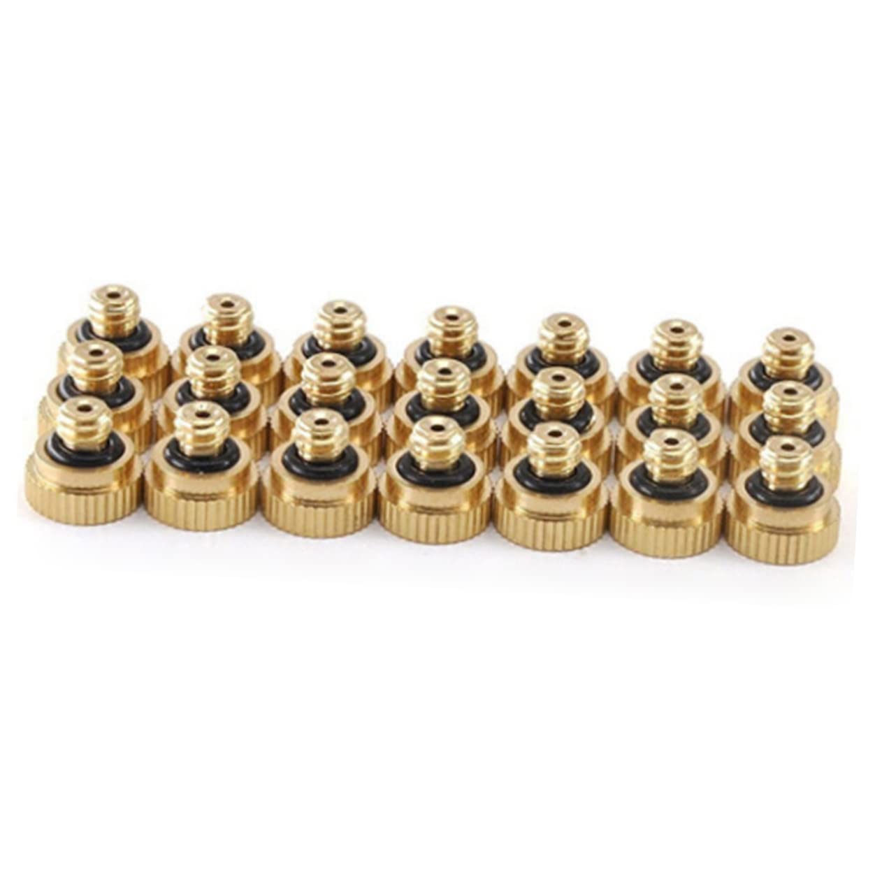BESPORTBLE 32pcs Brass Misting Nozzles Garden Hose Spray Nozzles for Outdoor Cooling 0.3mm Lead- Misting