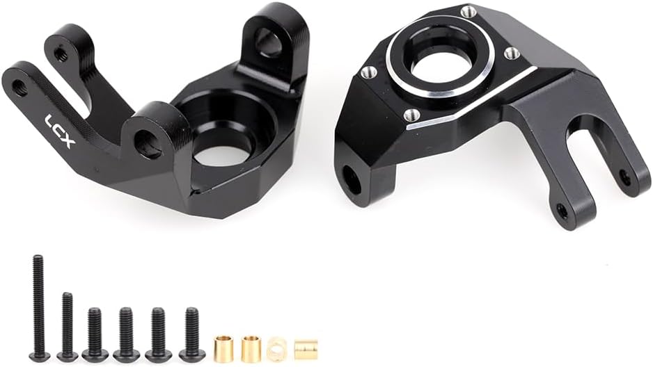 LCX Racing 1/6 RC Crawler Car CNC Machined Aluminum AR90 Front Axle Steering Knuckles L/R for Axial SCX6 AXI05000, Upgrades Parts Accessories