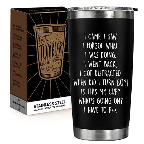 Funny 60th Birthday Gifts for Men Women - 60 Year Old Birthday Gift for Him Her, Turning 60 Year Old...