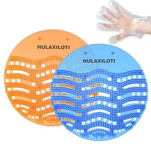 Urinal Screen Deodorizer(48 pack) Anti-Splash Urinal Screens Cakes with Long-Lasting Fragrance for Men Toilet Bathroom Airport Office Mall Hotel (24 Blue 24 Orange)