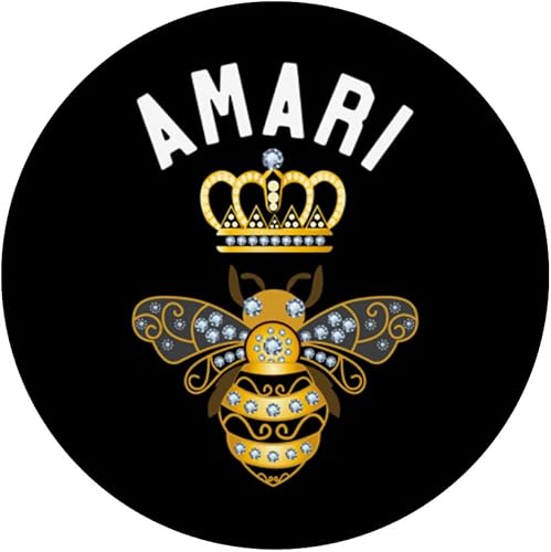 Miniatura 3 de Amari Name Amari Birthday Gifts Queen Crown Bee Amari PopSockets Swappable PopGrip