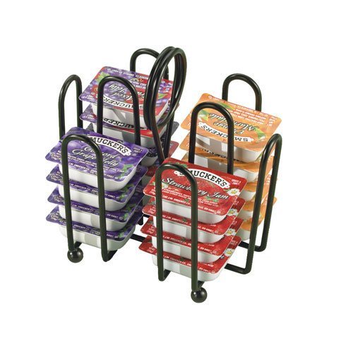 Tablecraft 597CBK Steel Jelly Packet Rack, Black Coated Finish, 2-Inch by 1-1/2-Inch Model: 597CBK (Home & Kitchen)