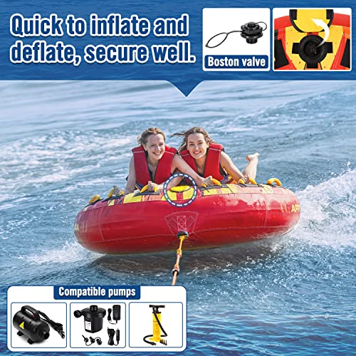Image of Affordura Towable Tubes for Boating Tubes for Boats to Pull, 75 inch, 1-3 Rider