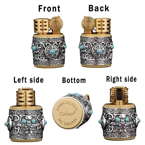 Encendedor vintage de queroseno con llama suave miniatura 2