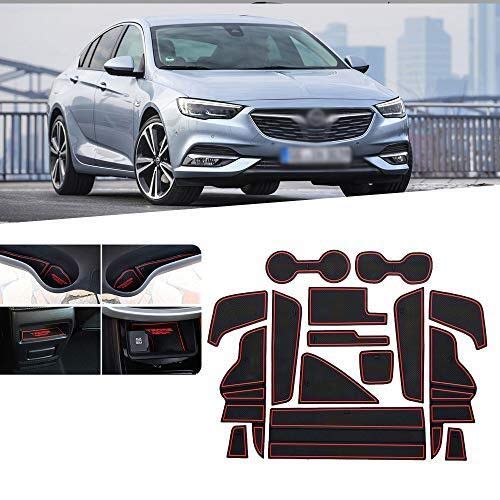 Puerta de coche de la ranura de goma Mats Sólo for insignias B 2017-2019 / 2017-2019 única for el Regal puerta de coche Groove alfombra antideslizante puerta de la ranura del cojín ( Color : Red )