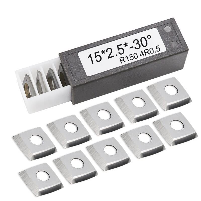 10 cuchillas de carburo para torneado de madera 15x15x2.5 mm miniatura 2