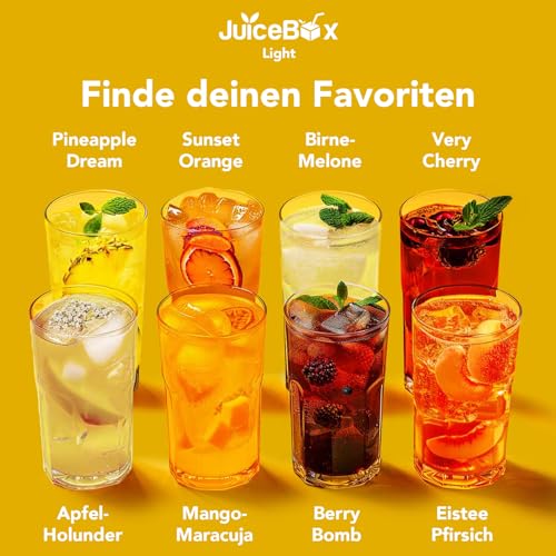 JuiceBox Sirup Light - 2 Liter ergeben 52 Liter antrinkfertiges Getränk, langanhaltend, pflanzenbasiert… – Ansicht 5