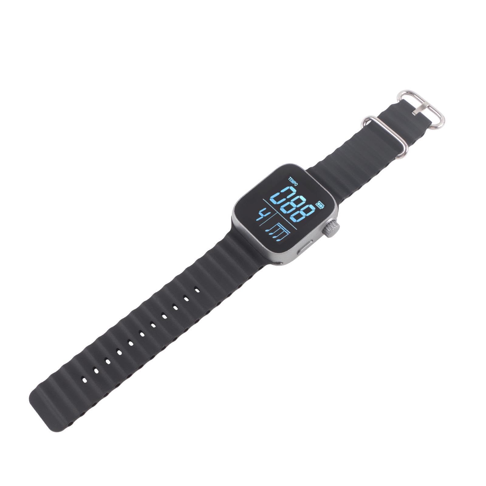 LOVIVER Montre Métronome Portable, Montre Métronome à Vibrations Volume Réglable, Battement Tap Beat Tempo Métronome Électronique pour Batterie Piano