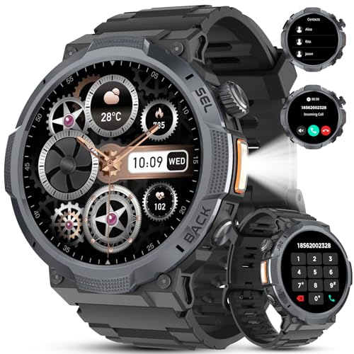 【Monitoraggio Salute e Modalità Sportive】Questo smartwatch uomo supporta la misurazione in tempo reale di frequenza cardiaca e ossigenazione sanguigna, oltre all'analisi del sonno. Dispone di oltre 110 modalità sportive che coprono le attività quotidiane, registrando con precisione frequenza cardiaca, durata, passi e consumo calorico durante l'esercizio.