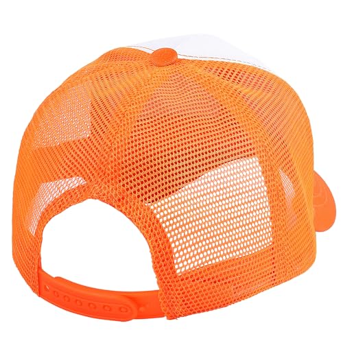 Image of Falari 5-Panel Mesh Baseball Cap, Trucker Hat, Structured Plain Design, Cotton, Adjustable Size