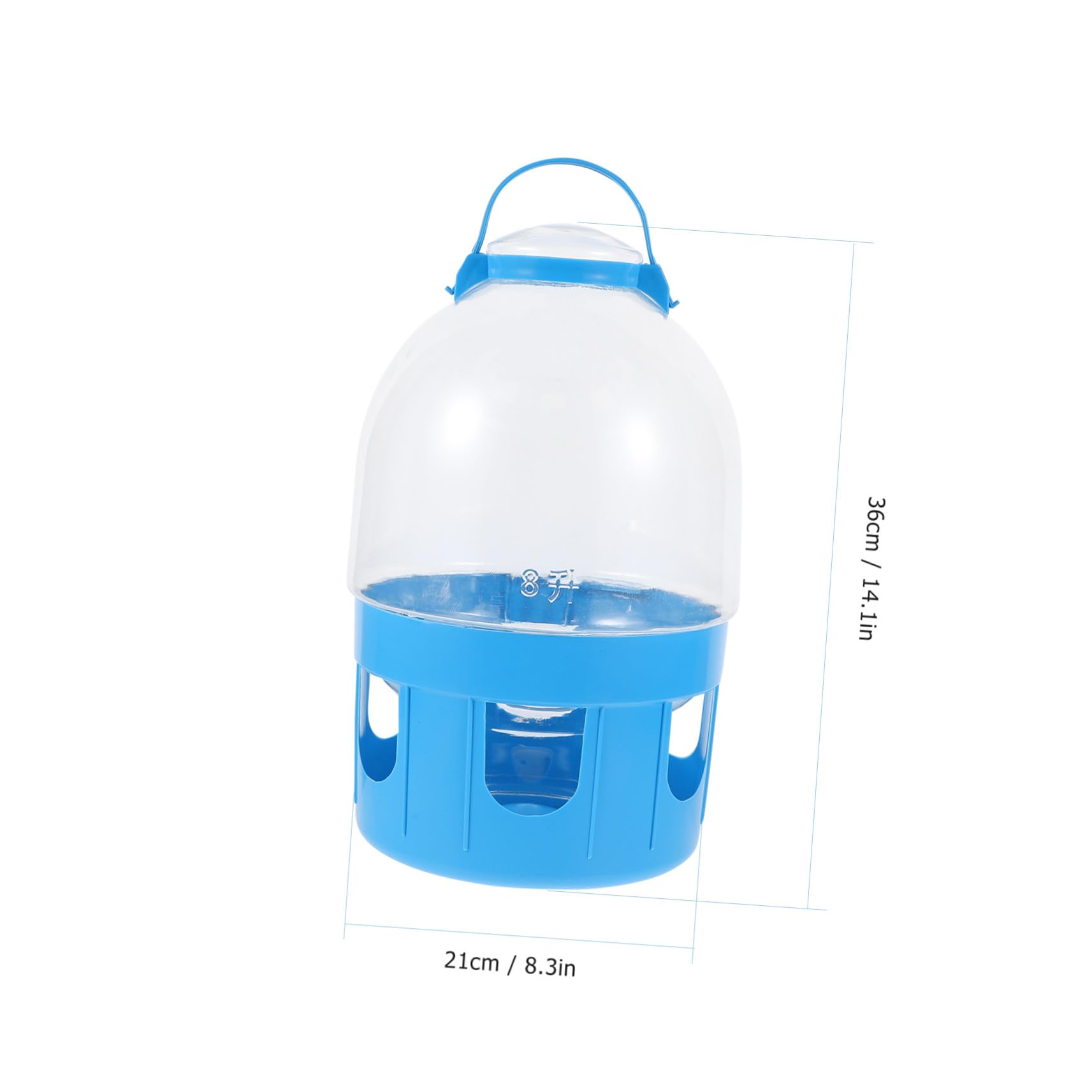 VILLCASE Robuster Taubenwasserspender aus PVC mit Großem Fassungsvermögen Blau Leicht zu Reinigen Wassertränke für Vögel im Haushalt