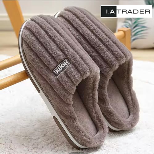 Image of I.A Trader Women's Home Flip-Flops & Slippers Winter Indoor Non-Slip Unisex Sandals And Slippers Cute Bear Flip Flops for Men /Women