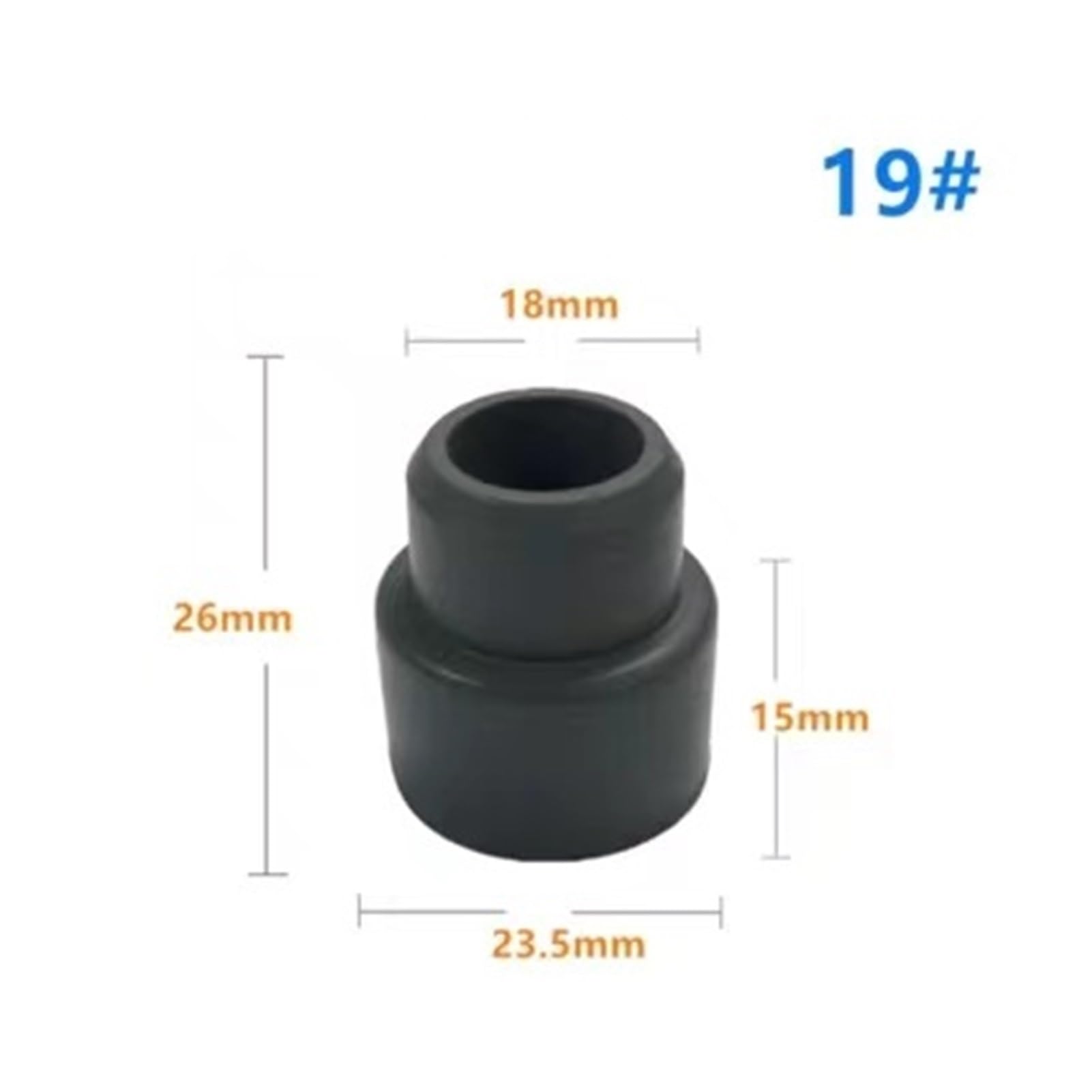 Gummistopfen, Butylkautschuk-Stopper, Laborflasche, umgekehrte Kappe, mehrere Größen und Packungen (Nr.19, 100 Stück)