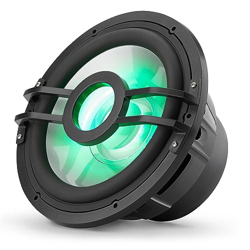 Image of Clarion CMSP-101RGB-2 10 inch Marine Subwoofer with RGB LEDs, Single 2-Ohm, 250 Watts