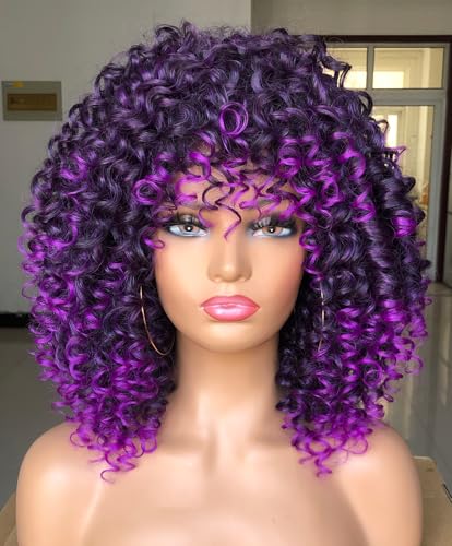 GEMBON Curly Afro Wigs for Black Women Kinky Curly Wig