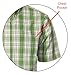 Gioberti Mens Casual Plaid Button Down Short Sleeve Shirt, Green/White, X Large