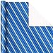 Image Arts Blue Christmas Wrapping Paper with Cut Lines on Reverse (4 Rolls: 120 sq. ft. ttl) Snowmen, Snowflakes, Blue and White Stripes
