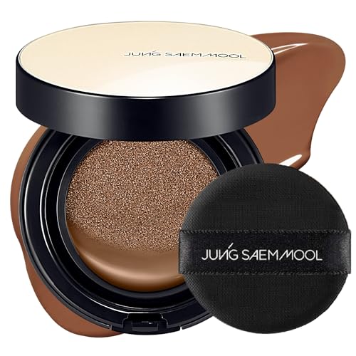 Image of JUNG SAEM MOOL Essential Skin Nuder Cushion | Natural Finish, Buildable Coverage Cushion Foundation by Korean Makeup Artist (Refill Not Included, 0.49 Fl Oz), 38C Maroon