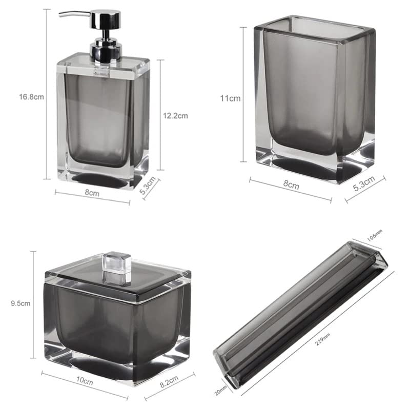 Wash Cup Resin Soap Dish Storage Box Home Supplies Hotel Products Five-piece Set Bathroom Accessories image 4