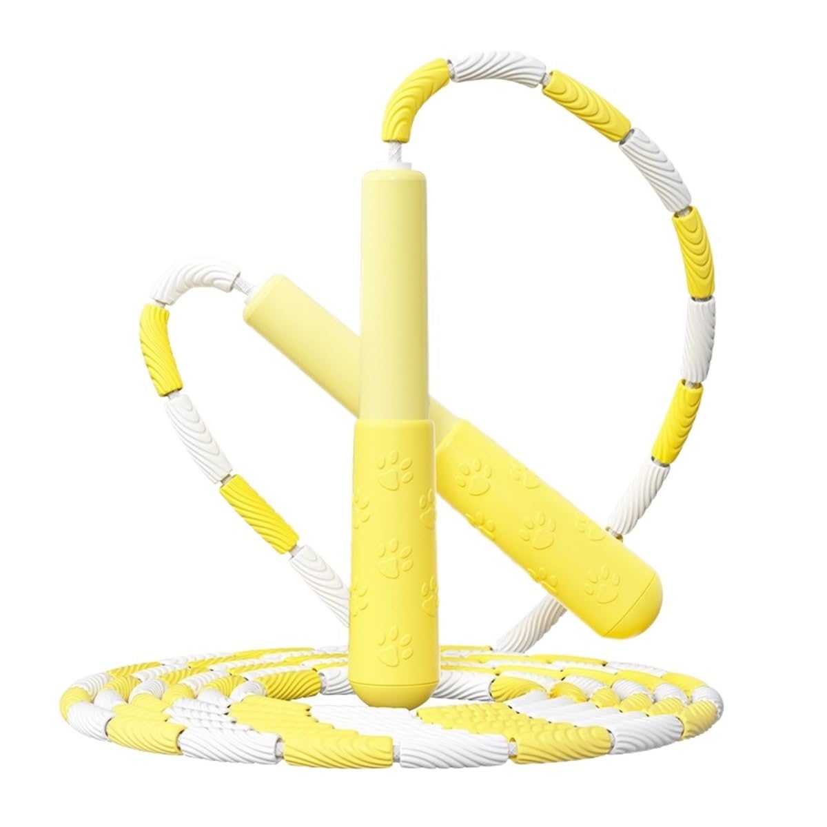 Corde A Sauter Sport Corde À Sauter Réglable en Bambou for Aérobic, Fournitures De Sport, D'exercices De Fitness pour Fitness Perte De Poids(Yellow)