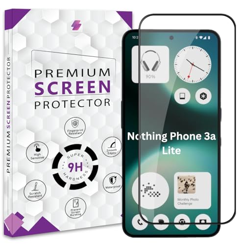 QOISA Premium Tempered Glass Screen Protector Guard For Nothing Phone 3a Lite (6.77 Inch, Pack of 1) | Edge to Edge Coverage With Easy to installation kit
