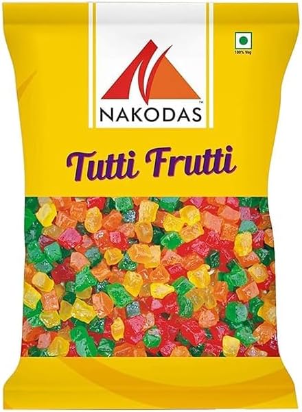 Nakodas Mix Tutti Frutti Cherry – 900gm | Tooty Fruity | Tutti Frutti for Cake | Cherry SWEET Toppings | Tooty Frooty | Multicolor Fresh Tutti Frutti Cherries for Cake & Cookies Decoration