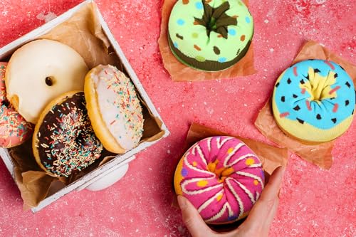 Image of Funny Donut Burger Food Socks Box, Crazy Socks for Women Teen Girls, Birthday Christmas Stocking Stuffers Gag Gifts
