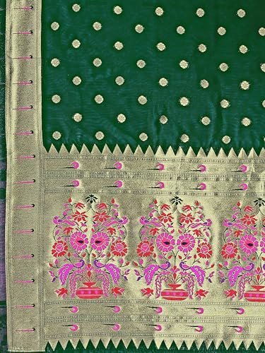 Image of DEVANGI Women's Woven Banarasi Silk Dupatta /Chunni For Women, Floral Print 1 Meter Wide and 2.3 Meter Length Printed Designer Dupatta /Chunni For Girls