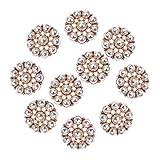 PERSELOSO 10 Stück Perlmuttknöpfe Mit Perlenoptik 25mm Elegantes Nähzubehör Für Blusen Pullover Metallbasis Selbstgemacht Stoffknöpfe Für Kreative Textilveredelung