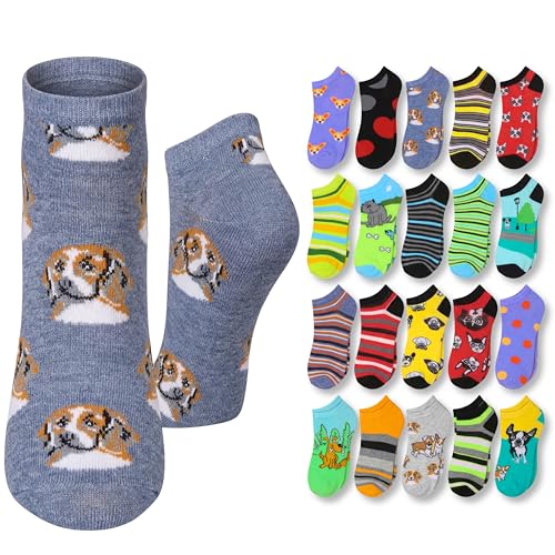 Image of Tipi Toe Women's 20 Pack Colorful Low Cut Socks - Lightweight, Breathable Design for All-Day Comfort Sizes 9-11 /10-13