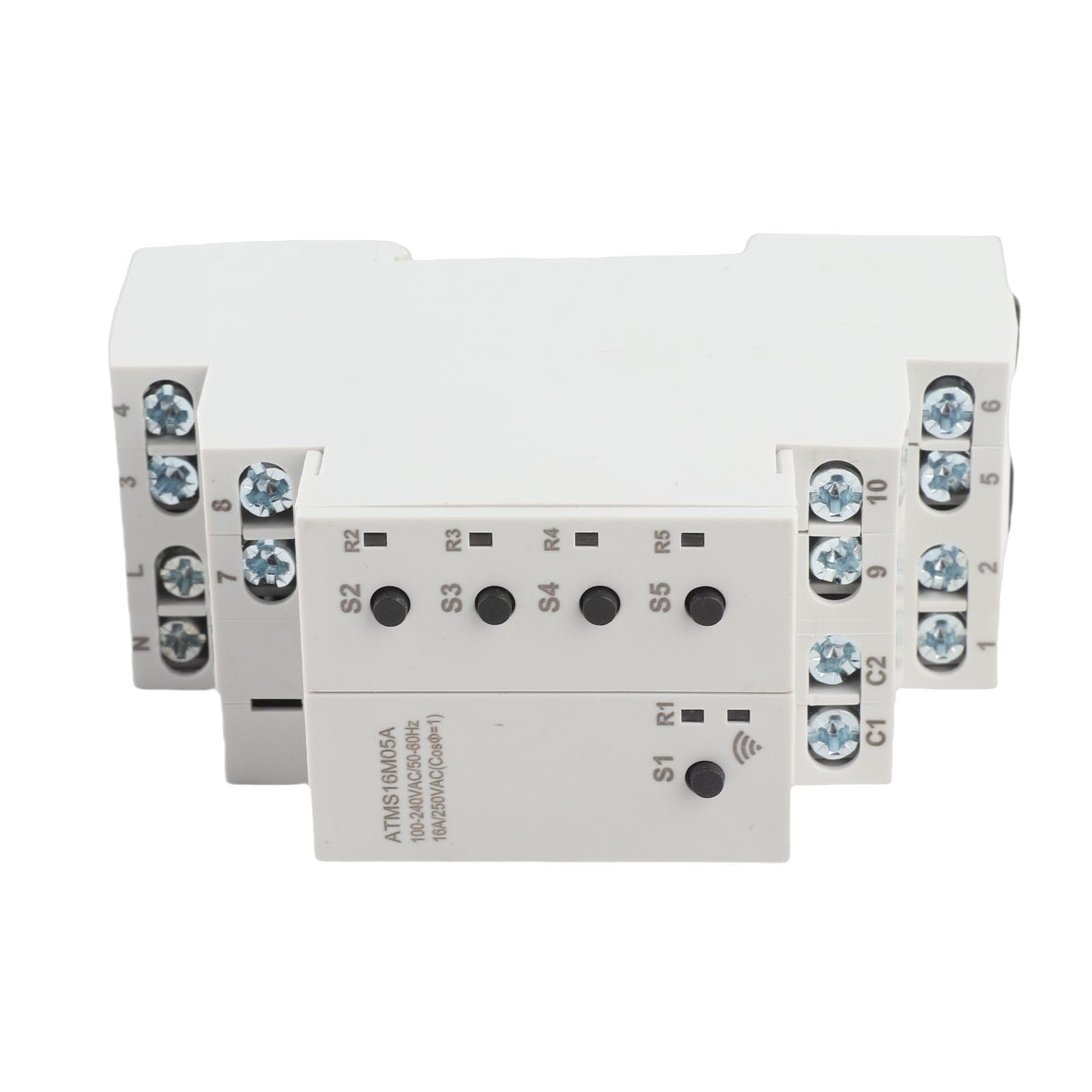 Hyuduo Temporizador WiFi Inteligente 5 Canales con Control Remoto y Programación Flexible, Interruptor Externo para Aplicación Móvil y Voz Sin Conexión Requerida