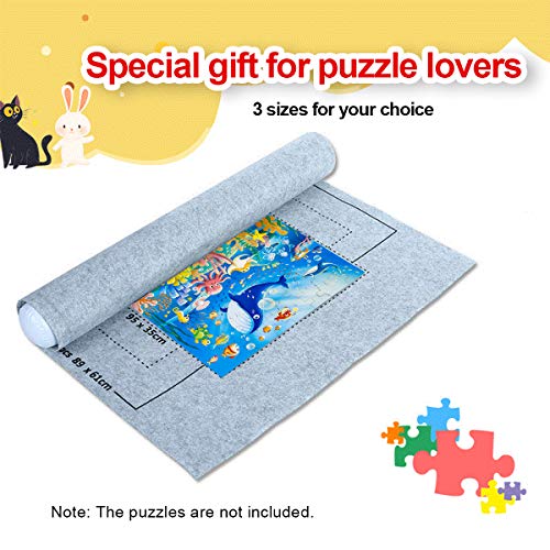 Quebra-cabeça de enrolar tapete de feltro de armazenamento protetor de quebra-cabeça com tubo infláv