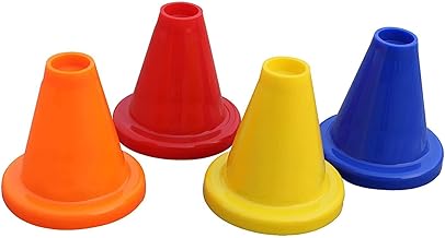 Ciko Rubber Batting Tee Area Marker Cricket Batting Cones Multi Random Color (4)