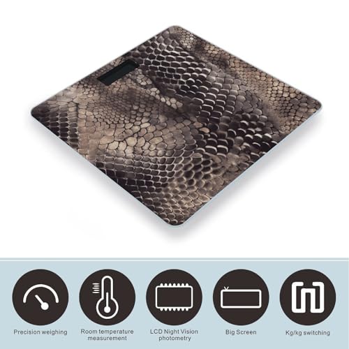 Báscula digital de vidrio templado estilo piel de serpiente miniatura 3
