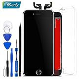 Mobiizoo LCD Display Screen Digitizer Frame Replacement for iPhone 6S Black,with Durable Sensitive Clear Polarized 3D Touch Screen Free Repair Tool Kit Tempered Glass Screen Protector Included
